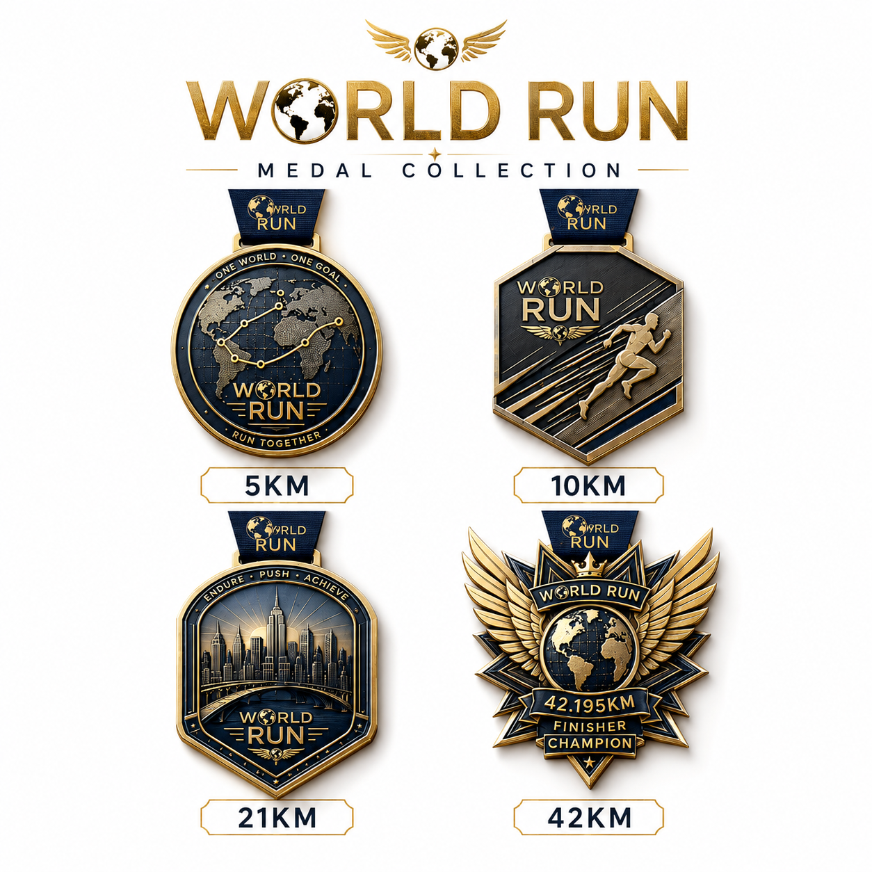 World Run medal collection